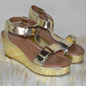 G.I.L.I. Metallic Silver & Gold Platform Wedges